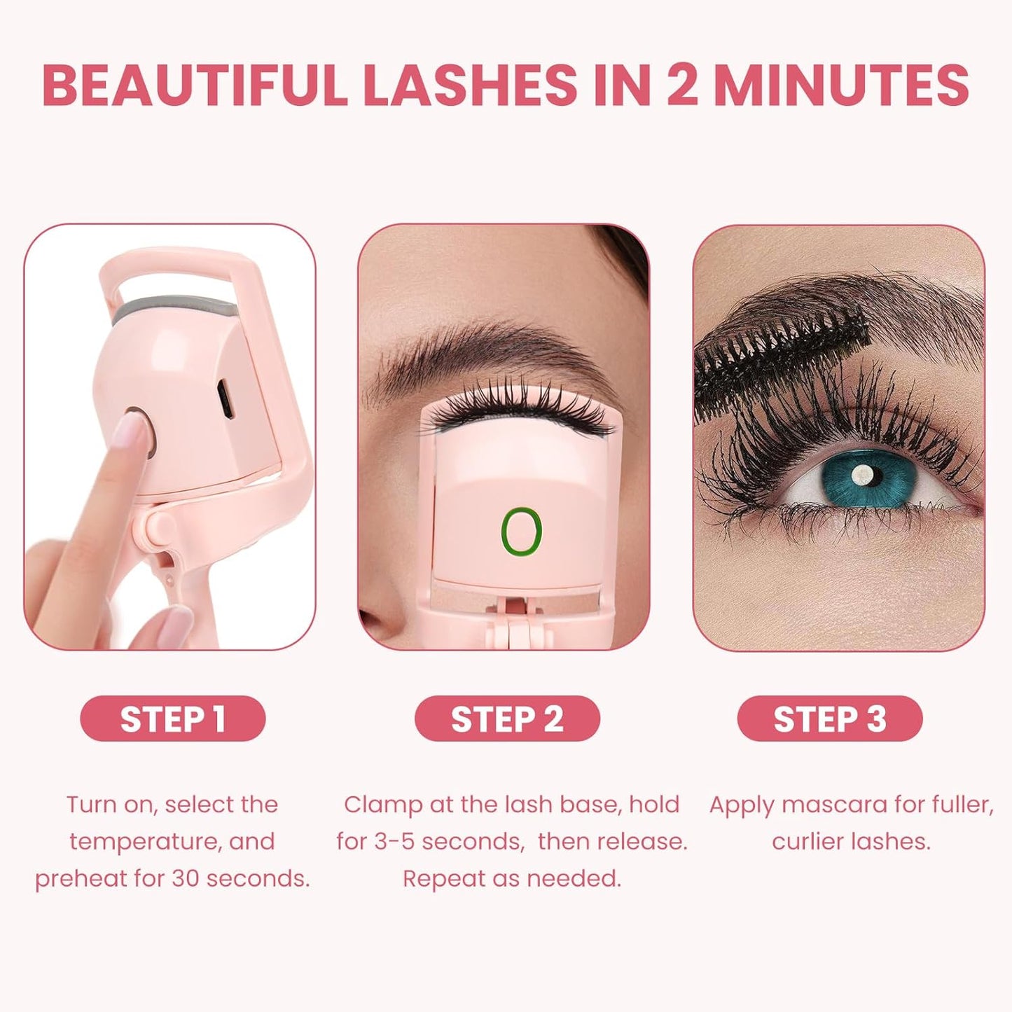 Last 6 Hours Saleš„USB Electric Heated Eyelash Curler for Women