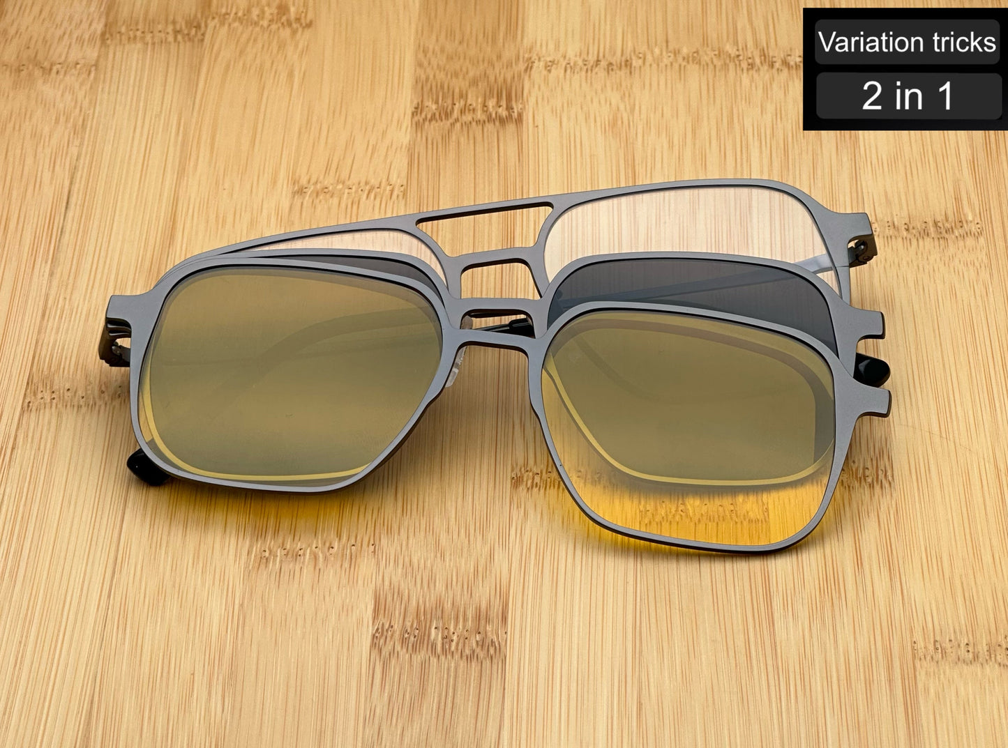 Exclusive Unisex Multipurpose Two in One Polarized Fashion Sunglasses