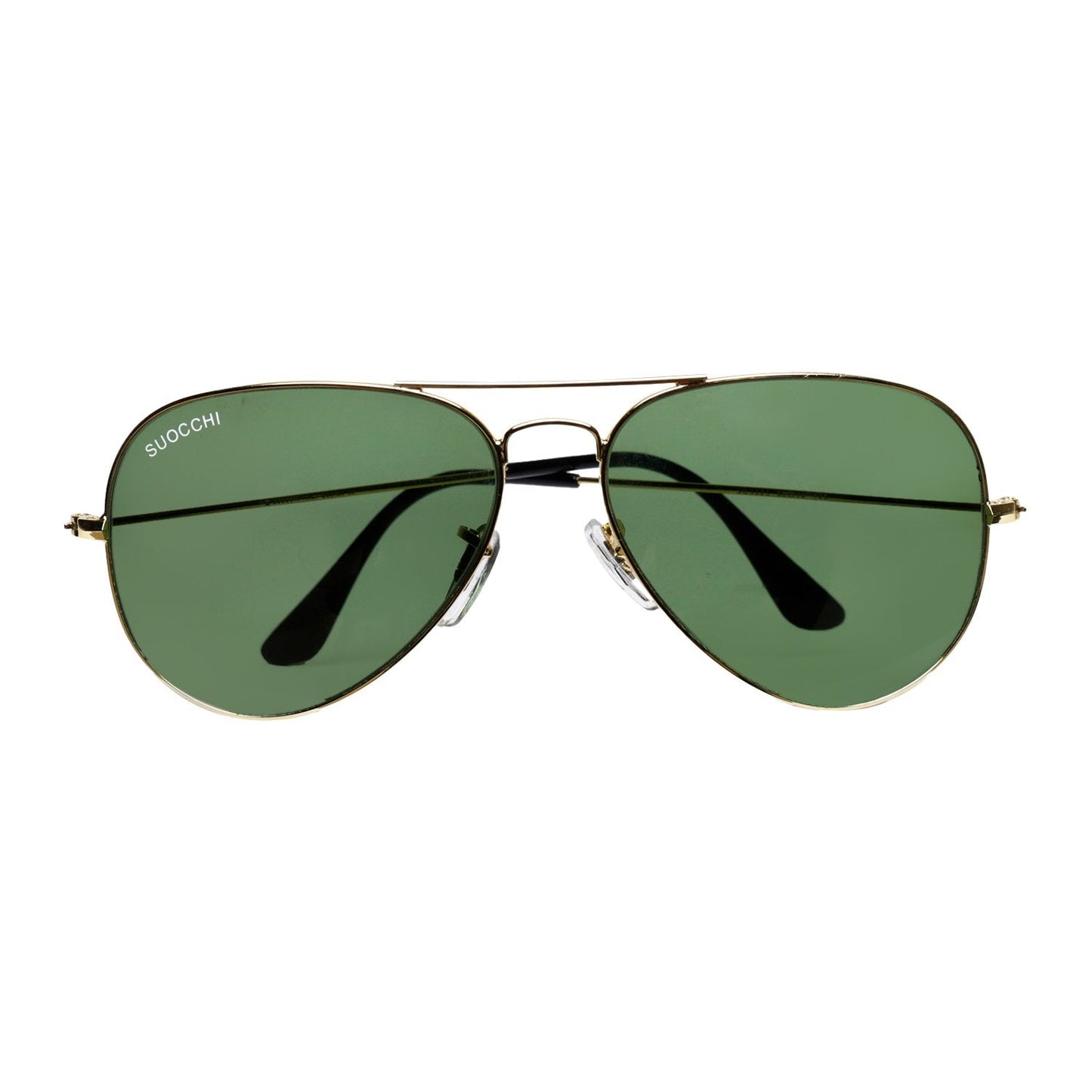 Suocchi 3025 Gold Green UV-400 Aviator Fashion Sunglasses